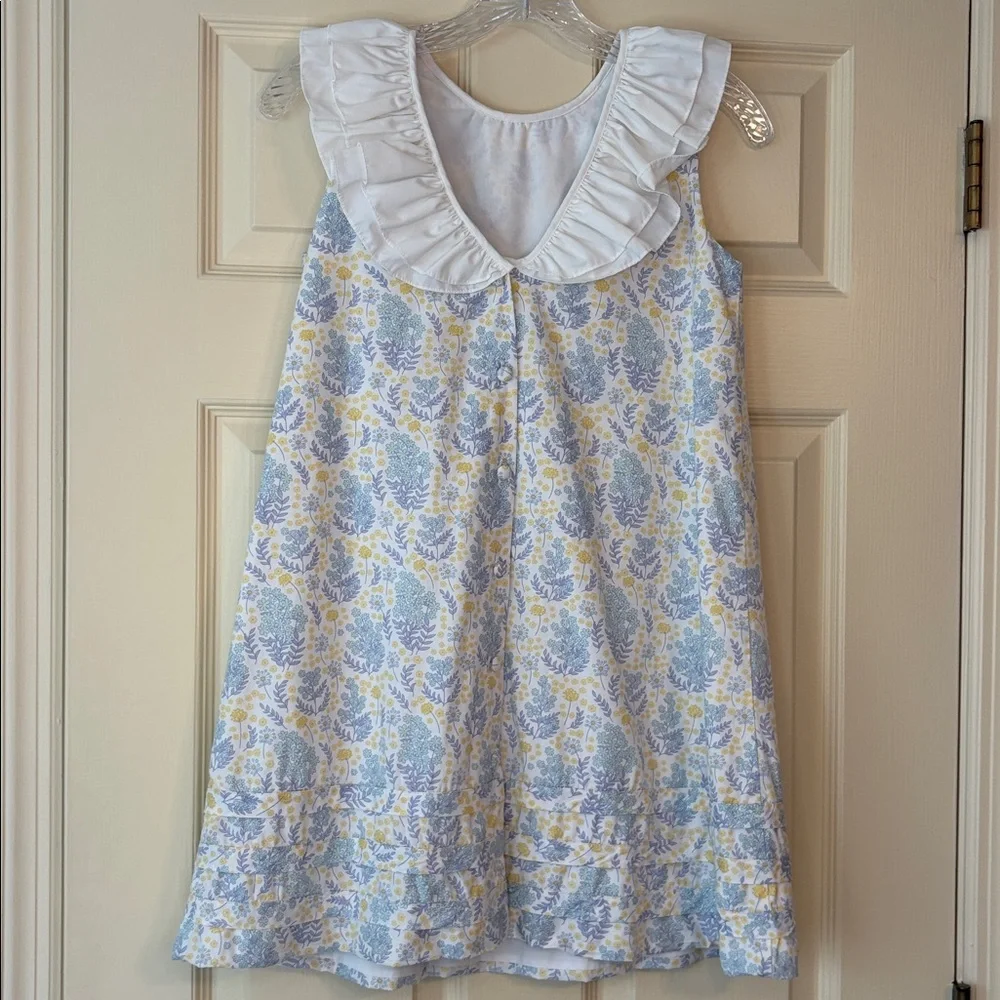 Shrimp and Grits Girls Ruffled Floral Sundress Spring Summer size 10